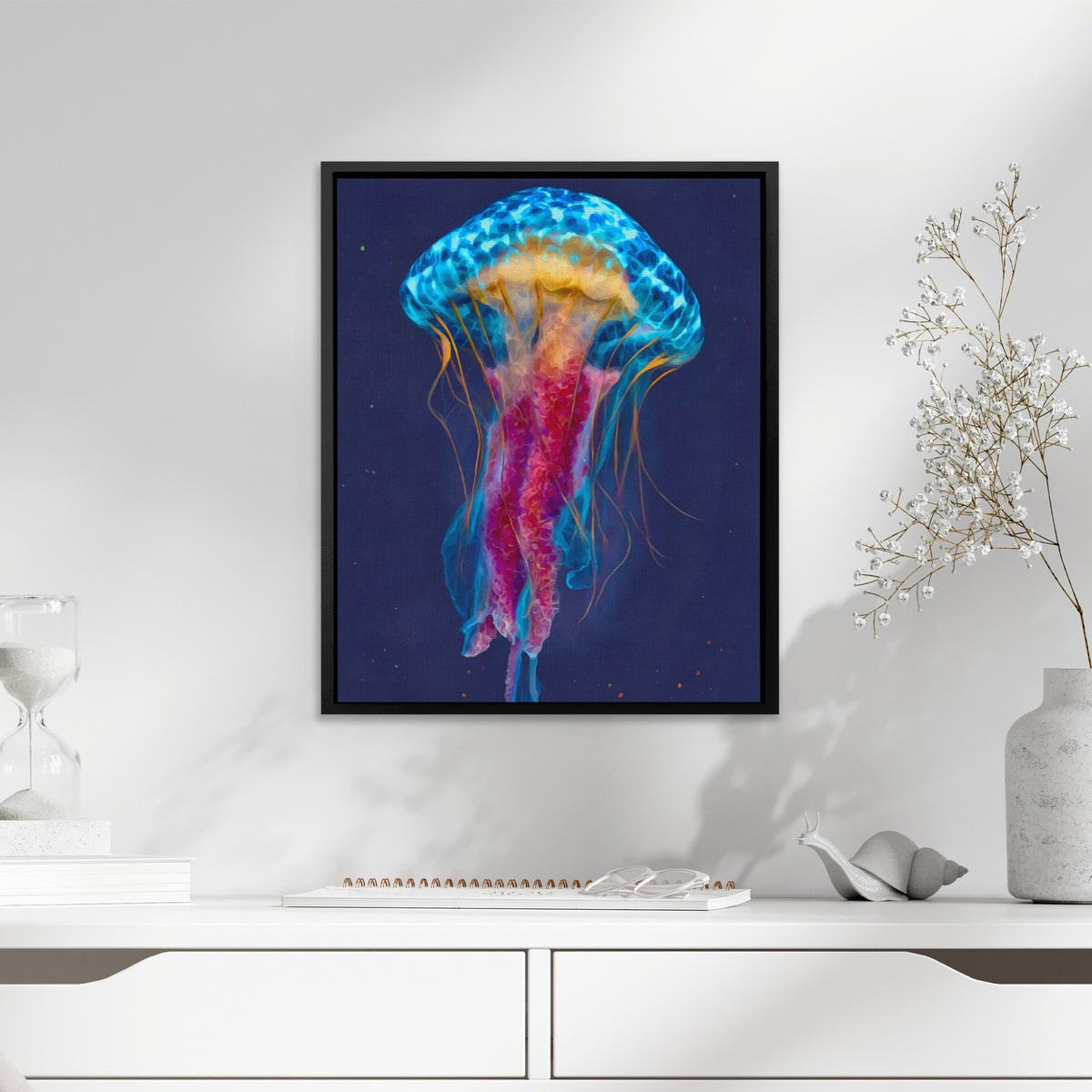 Jellyfish Cerulean Glow — Jellyfish Cerulean Glow White Snail Table 283