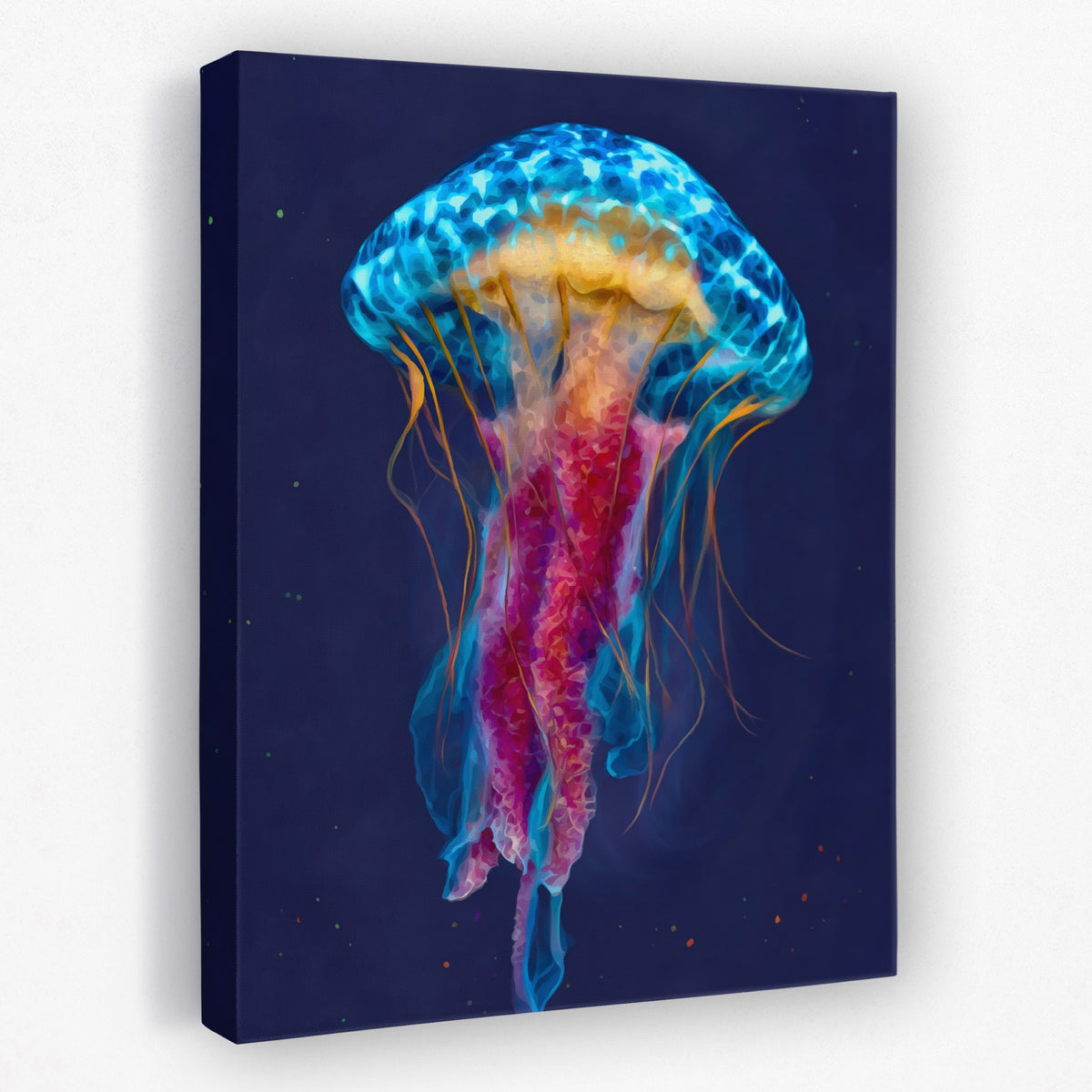 Jellyfish Cerulean Glow — Jellyfish Cerulean Glow Portrait   Side View   Mirror 195