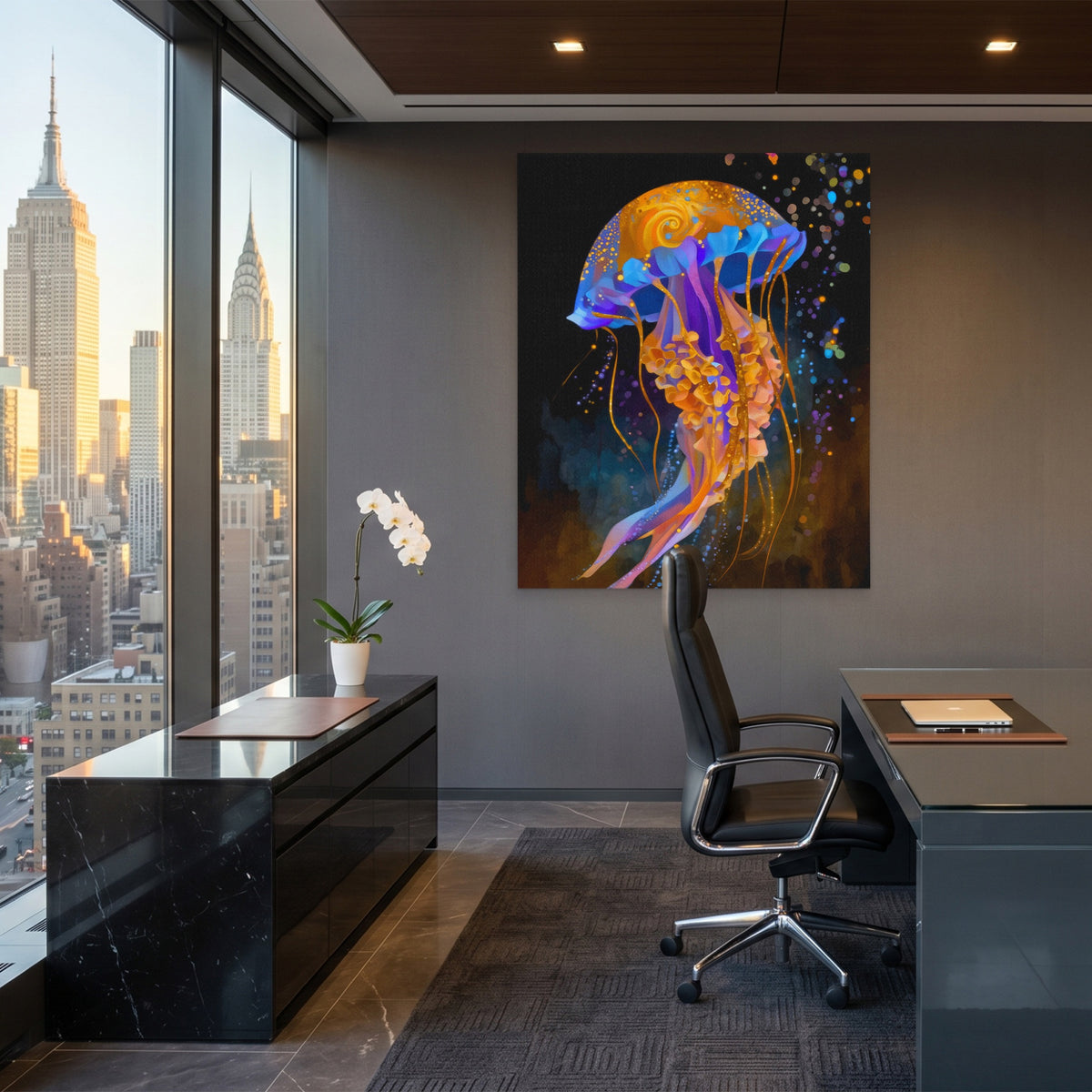 Jellyfish Cerulean Luminescence — Jellyfish Cerulean Luminescence Office View Port 108