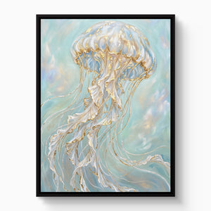 Jellyfish Dreamweave — jellyfish dreamweave white studio framed black