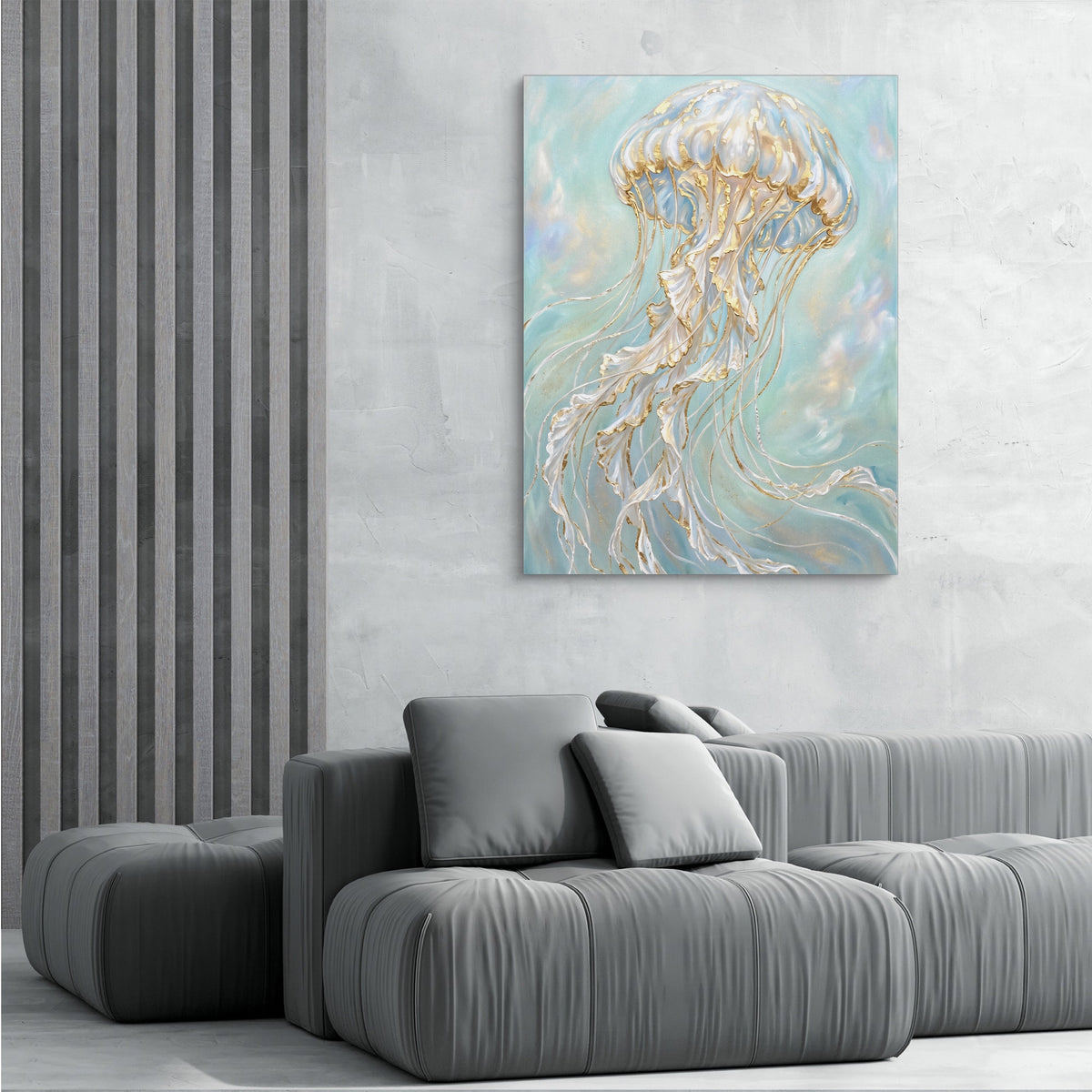 Jellyfish Dreamweave — jellyfish dreamweave sq grey room 2 1port flush print