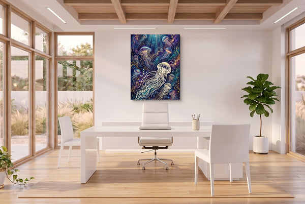 Jellyfish Glowing Dream in a room