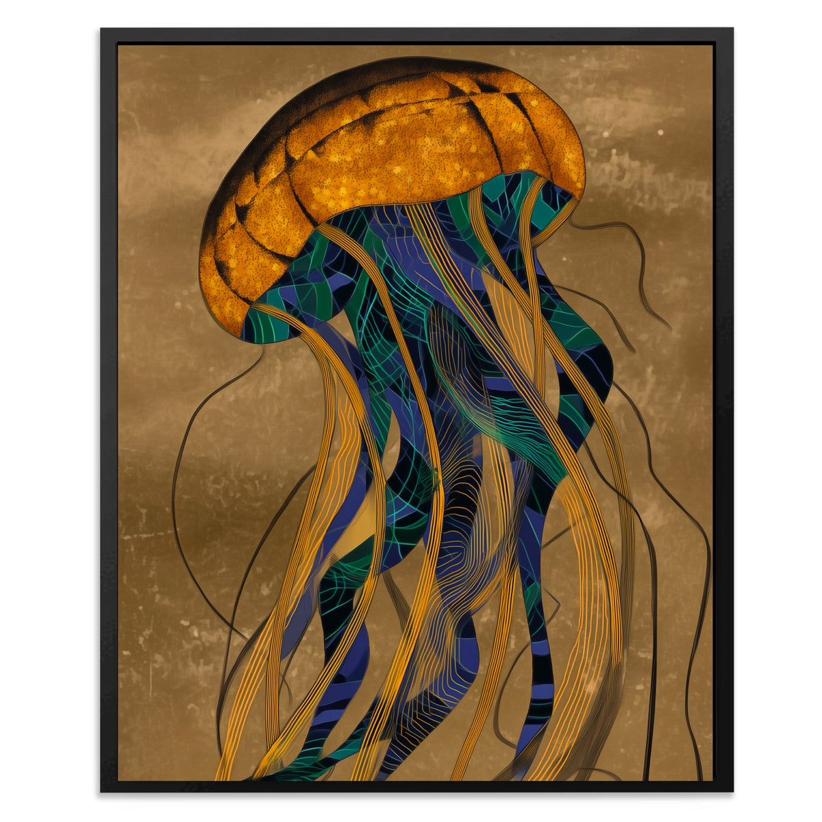 Jellyfish Golden Descent — Jellyfish Golden Descent Front Facing Portrait2 43
