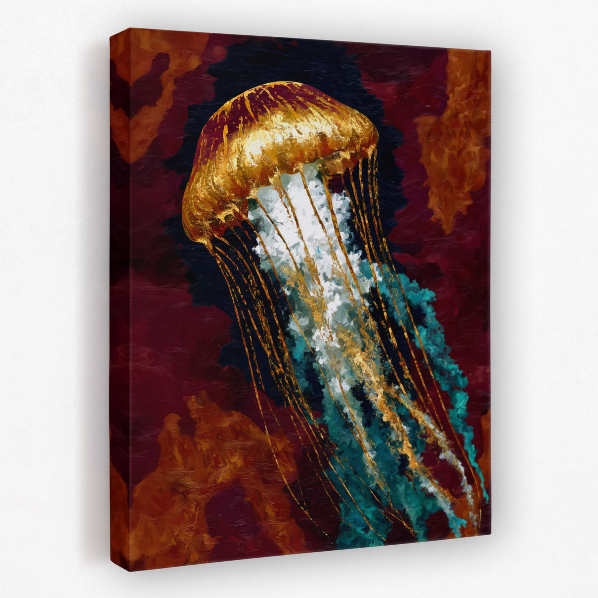 Jellyfish Golden Drift — Jellyfish Golden Drift Portrait   Side View   Mirror 198