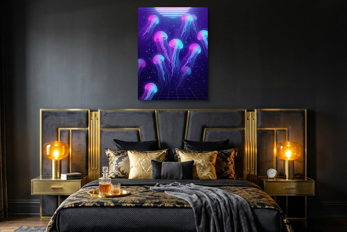 Jellyfish Grid Horizon - Luxury Wall Art