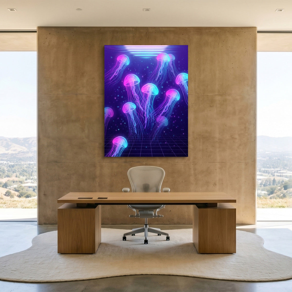 Jellyfish Grid Horizon - Luxury Wall Art