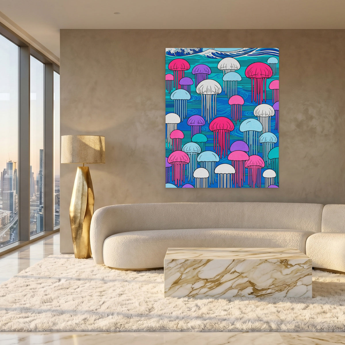 Jellyfish Hokusai Wave — Jellyfish Hokusai Wave White Gold Lux Port 209