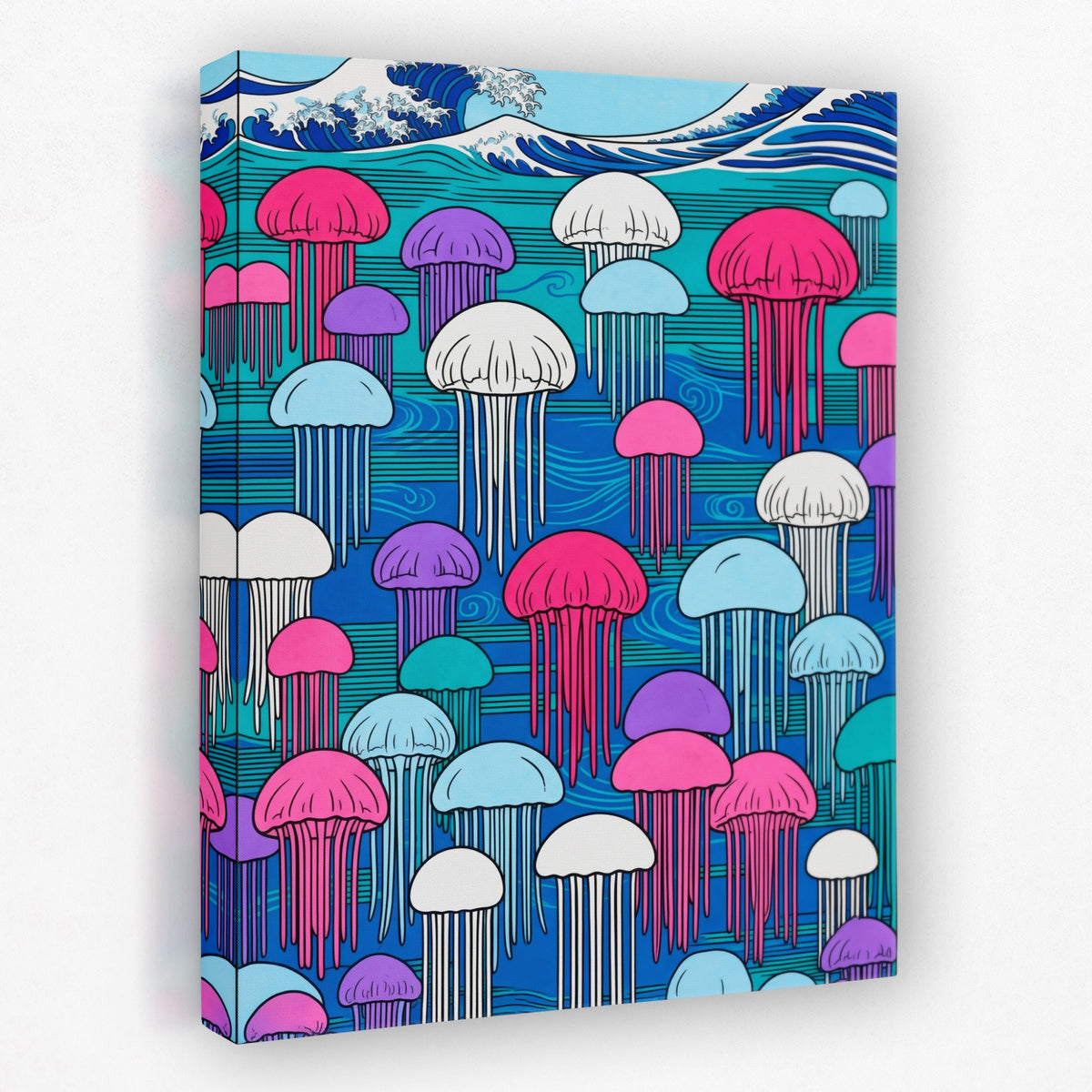 Jellyfish Hokusai Wave — Jellyfish Hokusai Wave Portrait   Side View   Mirror 173