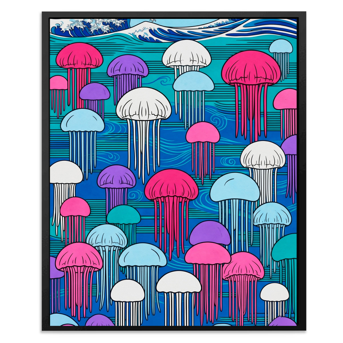 Jellyfish Hokusai Wave — Jellyfish Hokusai Wave Front Facing Portrait2 47