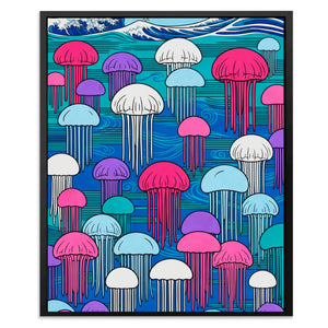 Jellyfish Hokusai Wave — Jellyfish Hokusai Wave Front Facing Portrait2 47