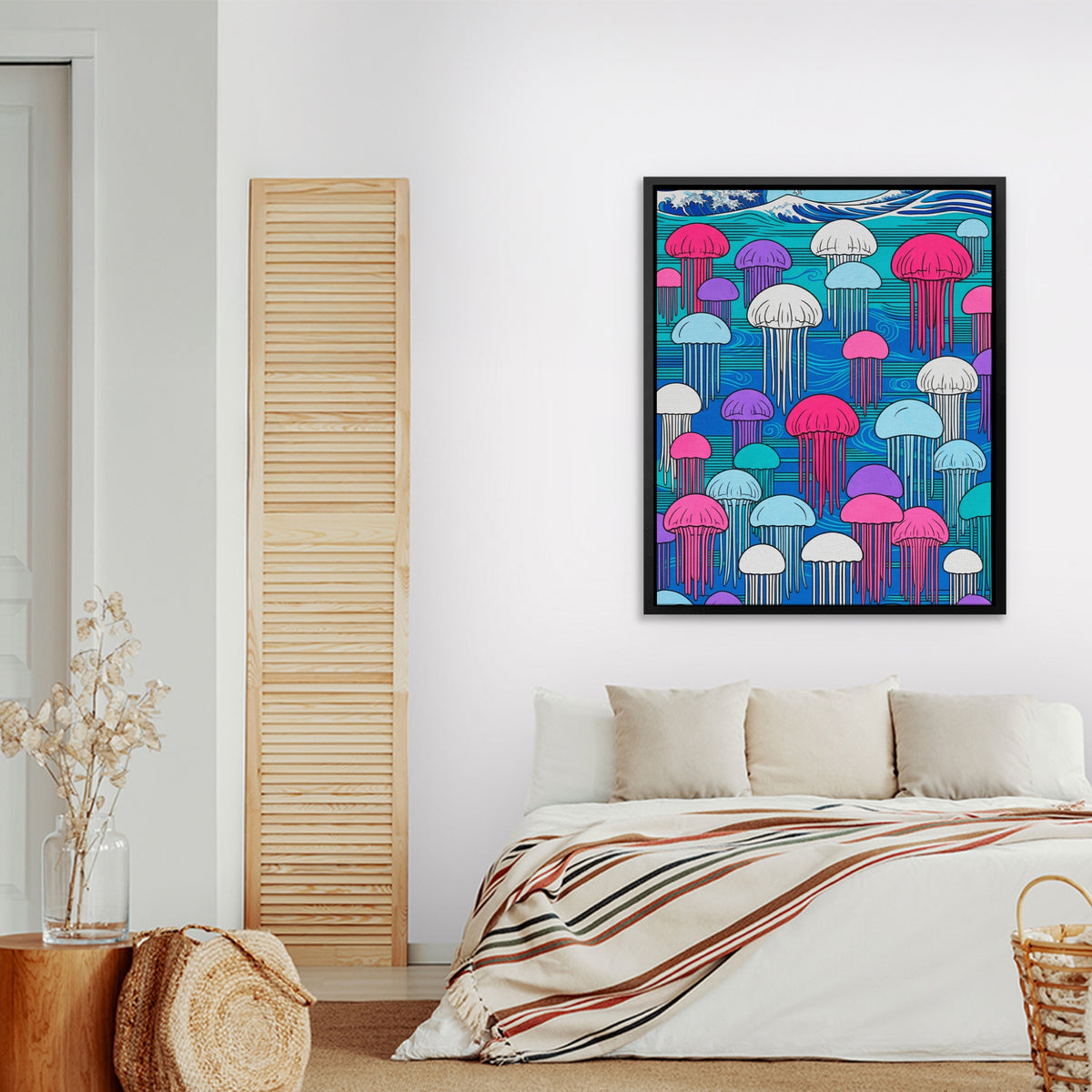 Jellyfish Hokusai Wave — Jellyfish Hokusai Wave New   Port Nice Bedroom 101