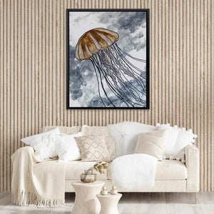 Jellyfish in Ocean Waves - Luxury Wall Art