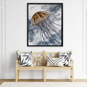 Jellyfish in Ocean Waves - Luxury Wall Art