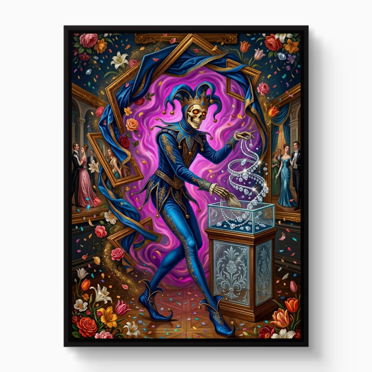 Jester's Diamond Hoard — jester's diamond hoard white studio framed black
