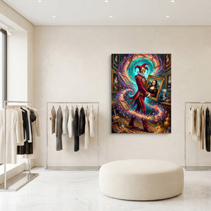 Jester's Mona Lisa — jester's mona lisa sq clothing store 1port flush print