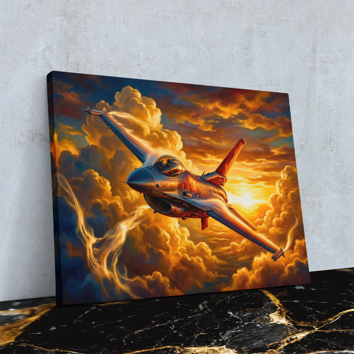 Jet Sunset Glory — Jet Sunset Glory Against Wall4x5 Reflect 4