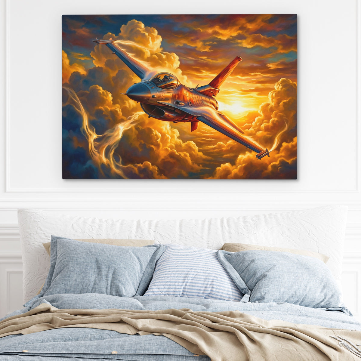 Jet Sunset Glory — Jet Sunset Glory Light Blue Bed 214