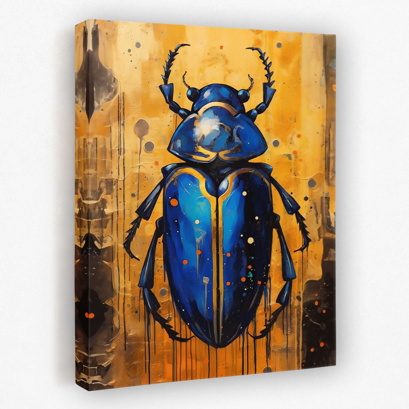 Jeweled Illusion - Beetle Canvas Wall Art