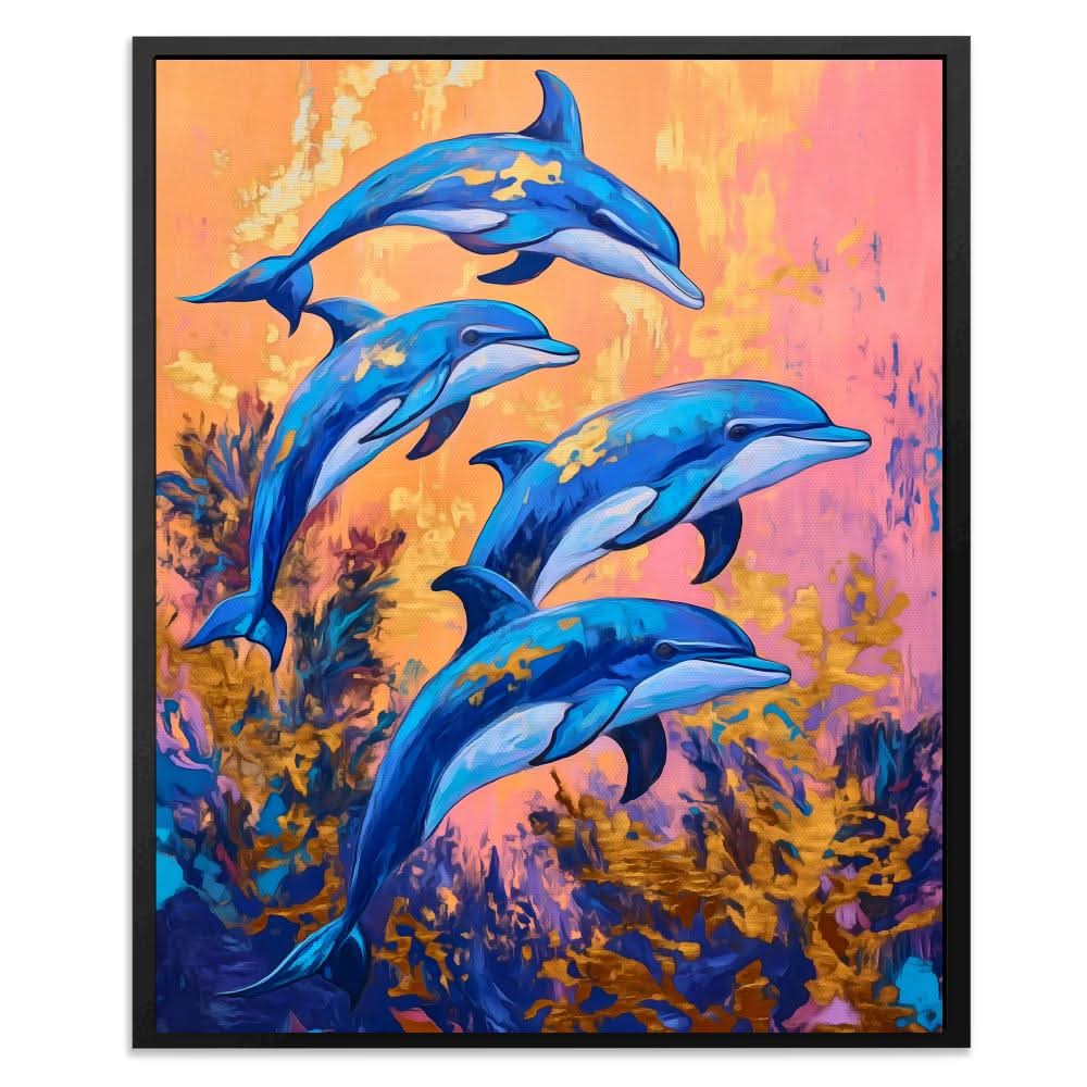 Joyful Blue Dive - Luxury Wall Art