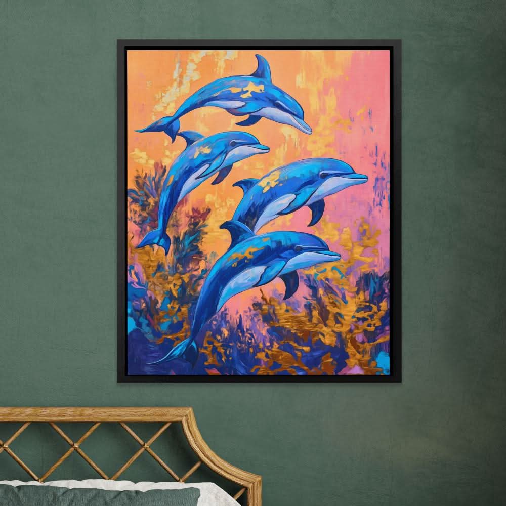 Joyful Blue Dive - Luxury Wall Art