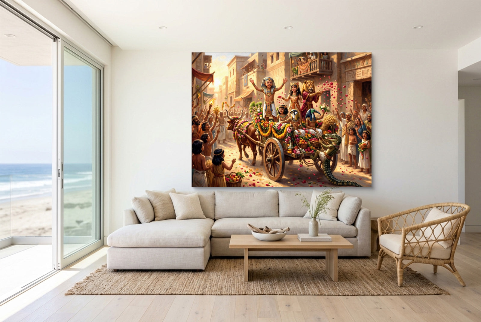 Joyful Egyptian Parade — joyful egyptian parade white studio framed black