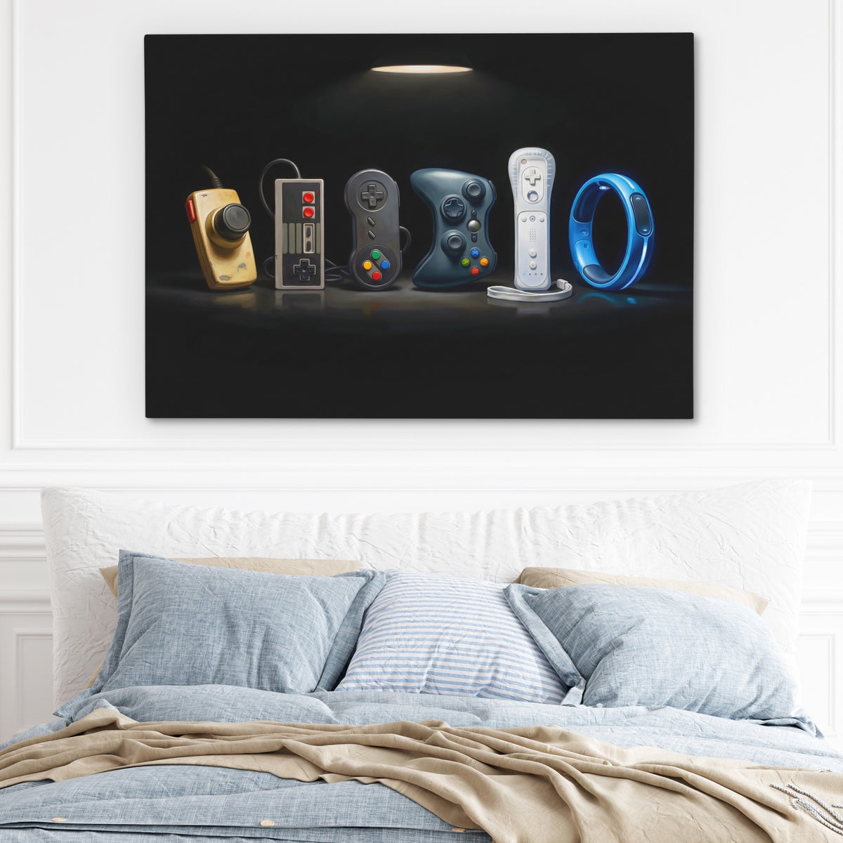 Joystick History Progression — Joystick History Progression Light Blue Bed 206