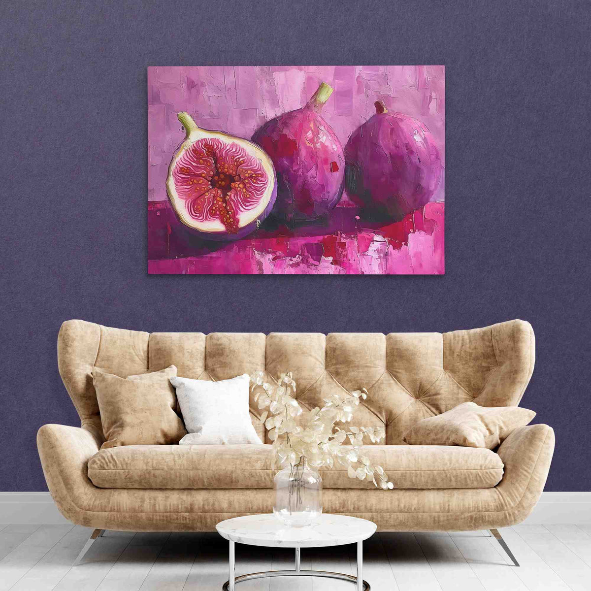Juicy Figs - Purple Food Canvas Print