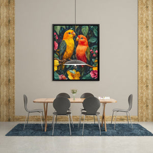 Jungle Lovebirds - Luxury Wall Art