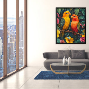 Jungle Lovebirds - Luxury Wall Art