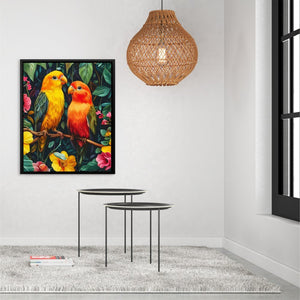 Jungle Lovebirds - Luxury Wall Art