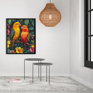 Jungle Lovebirds - Luxury Wall Art