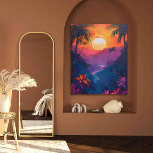 Jungle Sunset - Luxury Wall Art