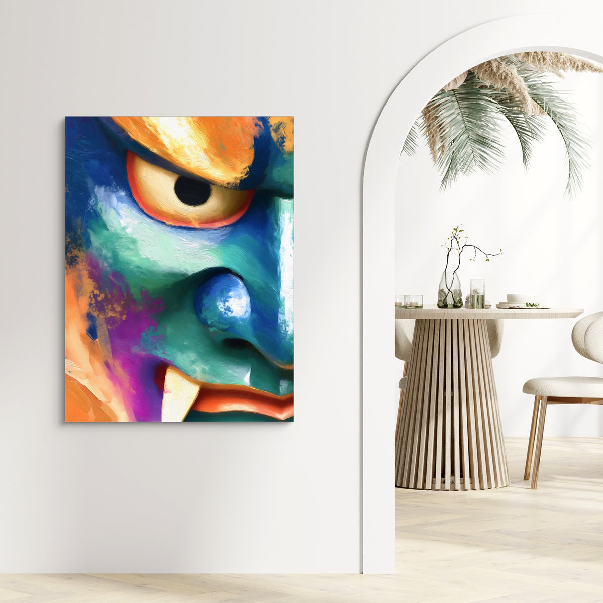 Kabuki Demon Graphic — kabuki demon graphic sq living room echo 1port flush print