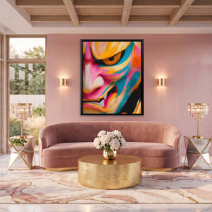 Kabuki Demon King canvas wall art, room view