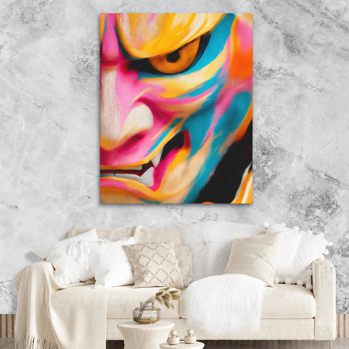 Kabuki Demon King — Kabuki Demon King Lux Couch Marble Walls 49