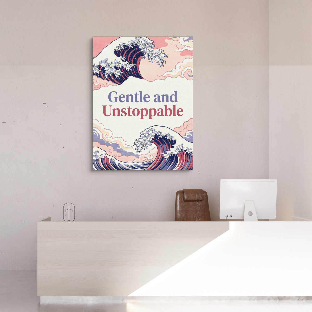 Kanagawa Gentle Wave — kanagawa gentle wave sq reception desk 1port flush print