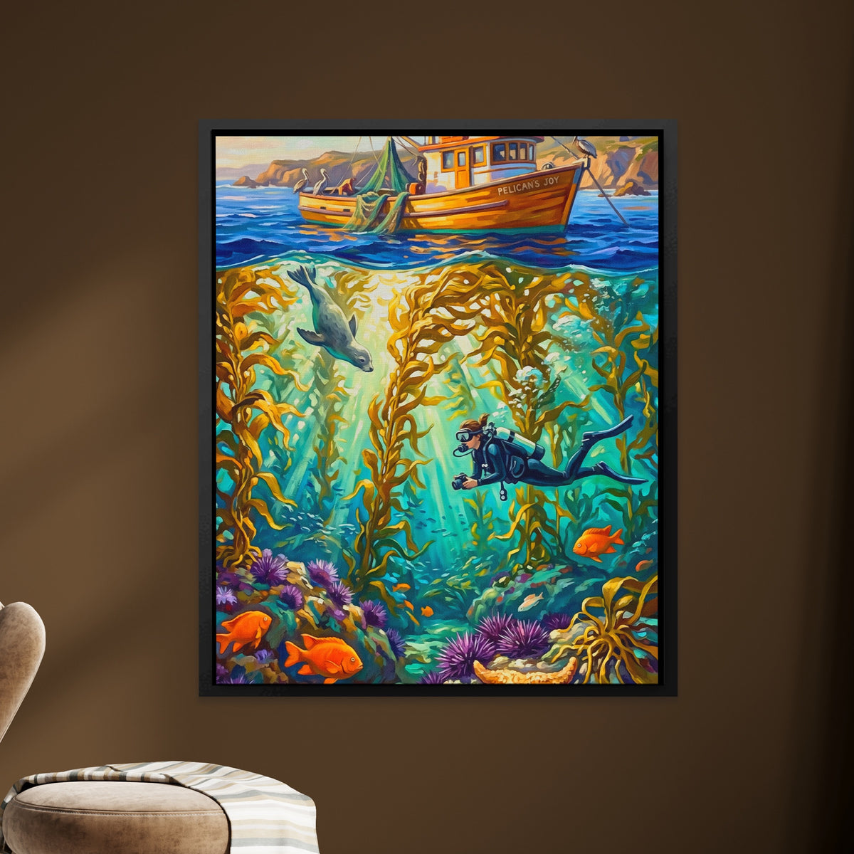 Kelp Forest Diving — Kelp Forest Diving brown room Zoom 247