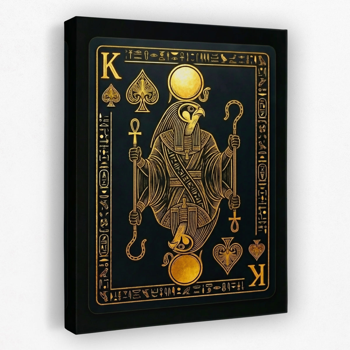 King Of Spades Egyptian Card — King Of Spades Egyptian Card Portrait   Side View   Mirror 463