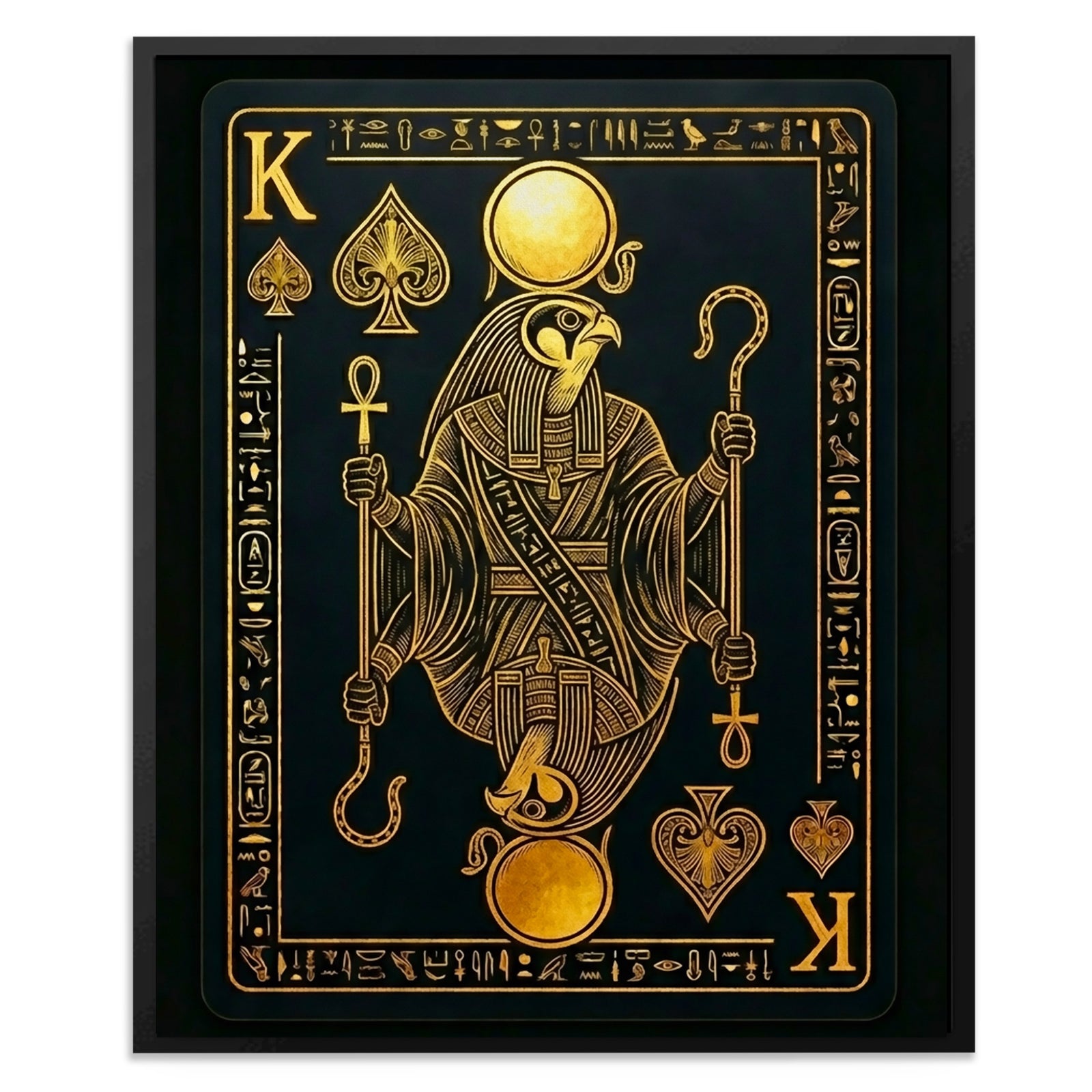 King Of Spades Egyptian Card — King Of Spades Egyptian Card Front Facing Portrait2 253