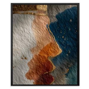 King Terracotta Silhouette canvas wall art, room view