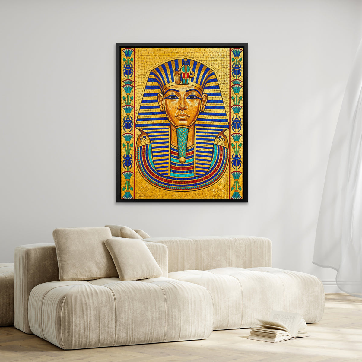 King Tut Mosaic — King Tut Mosaic Wing Blown Curtains 231