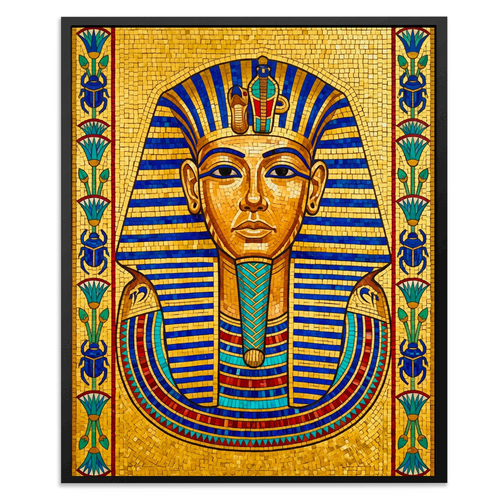 King Tut Mosaic canvas wall art