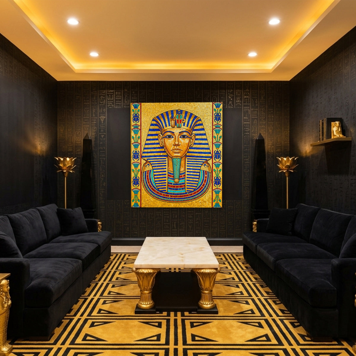 King Tut Mosaic — King Tut Mosaic Egyptian Room Port 33