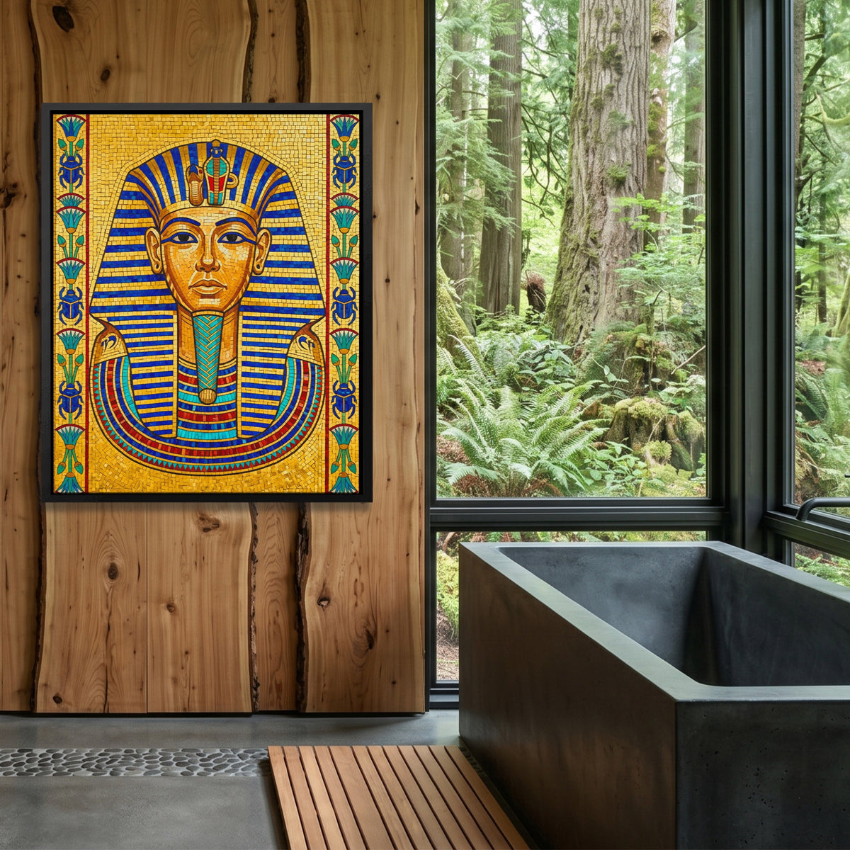 King Tut Mosaic — King Tut Mosaic Outdoor Bathroom Log Port 141