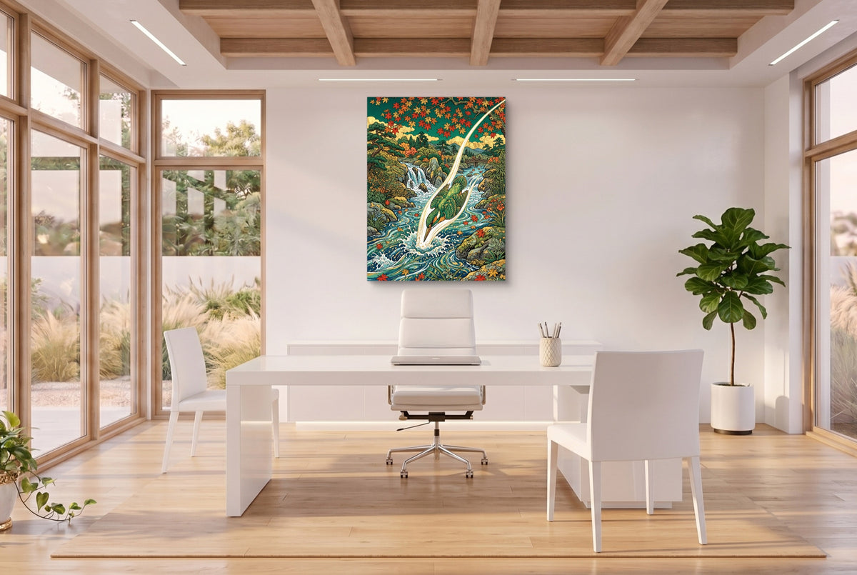 Kingfisher River Dive — kingfisher river dive office space with desk 3 1port flush print