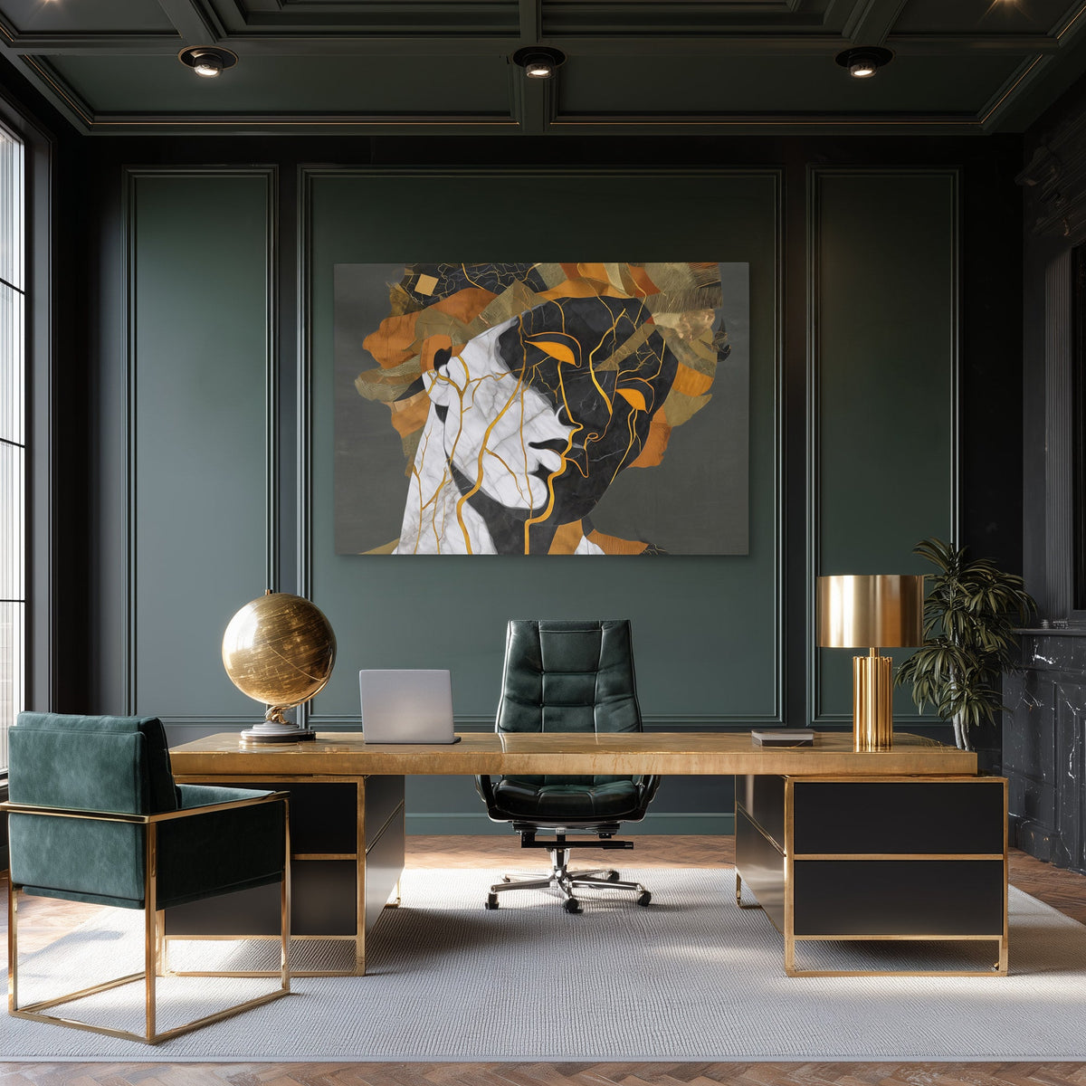 Kintsugi Bust - Luxury Wall Art