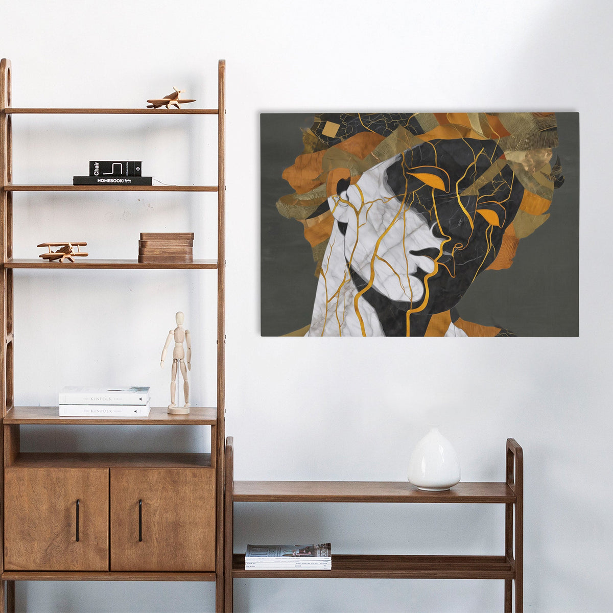 Kintsugi Bust - Luxury Wall Art