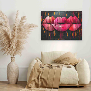 Kissing Lips - Luxury Wall Art