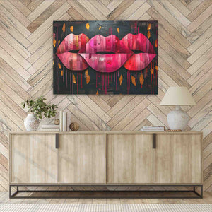 Kissing Lips - Luxury Wall Art