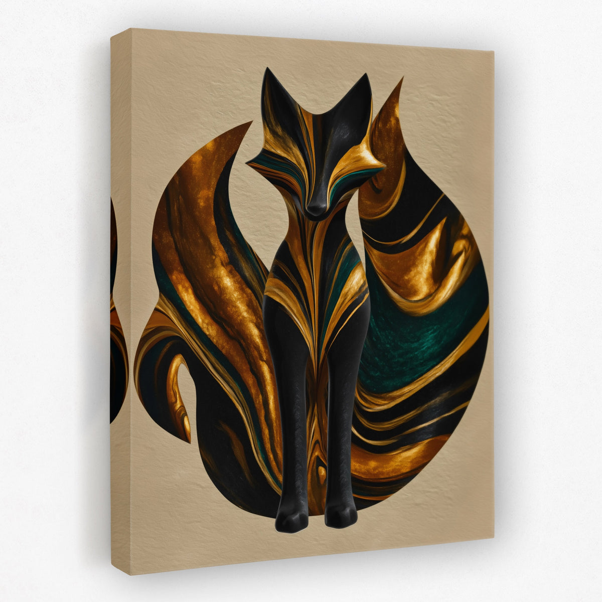 Kitsune Golden Tails — Kitsune Golden Tails Portrait   Side View   Mirror 219
